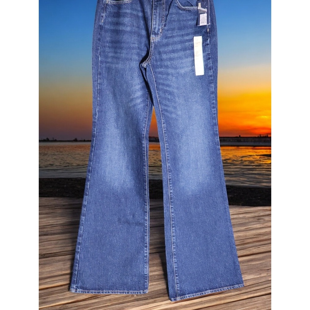 Universal Thread Flare Jeans Women's 2 28x31 Blue Denim Stretch High Rise Boho